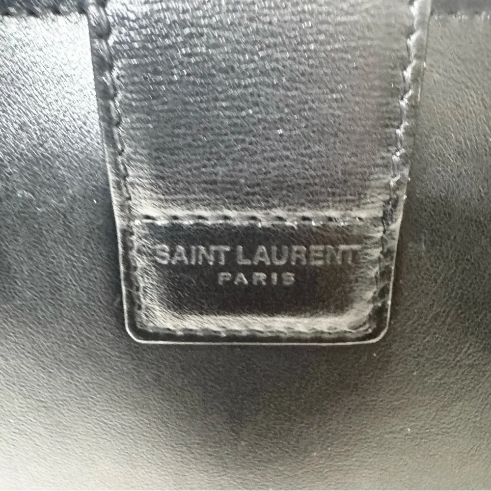 YSL Baby Cabas Black Leather Bag